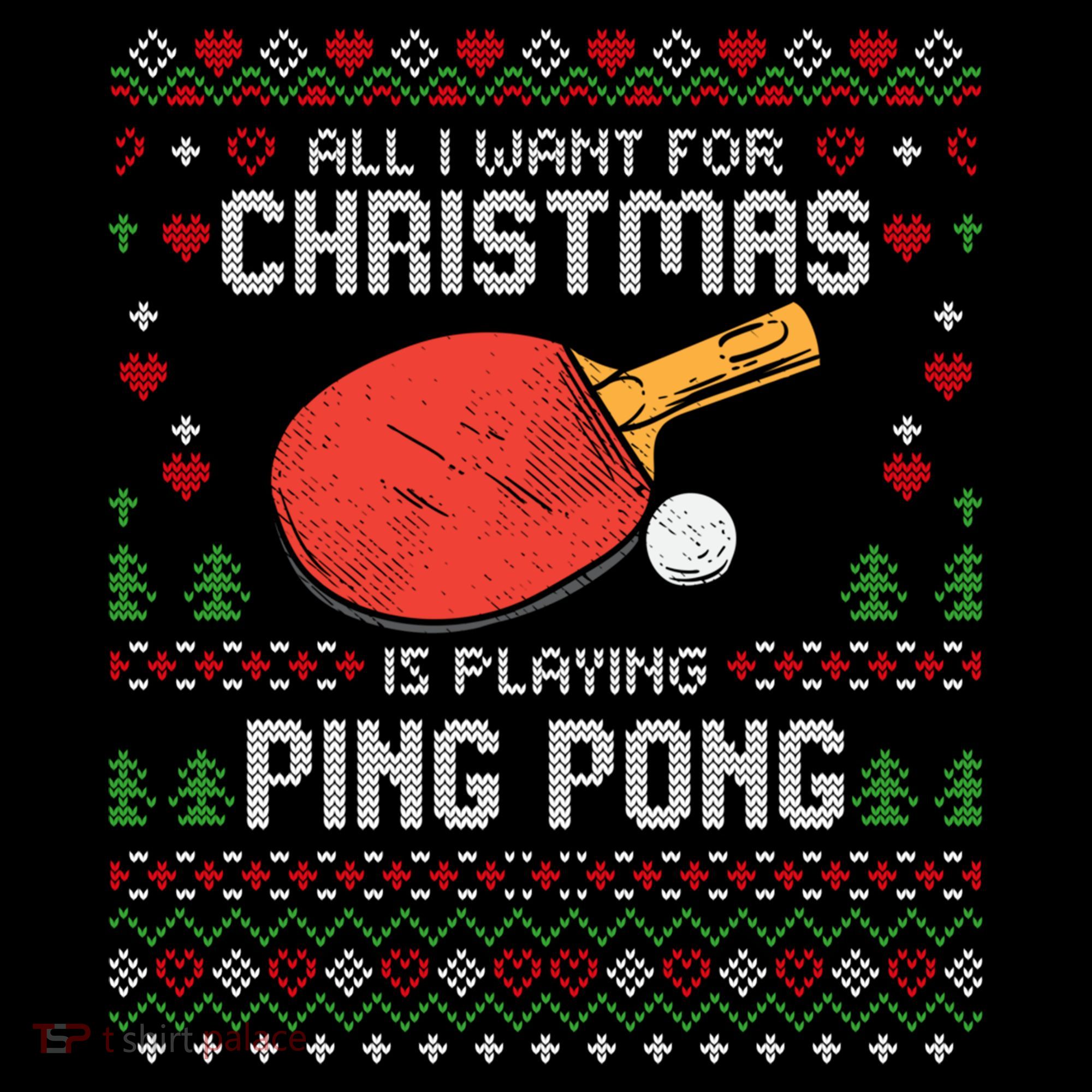 Ping Pong Christmas Table Tennis Player Ugly Xmas Gift Coffee Mug
