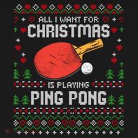 Ping Pong Christmas Table Tennis Player Ugly Xmas Gift Women's Hoodie thumb 2