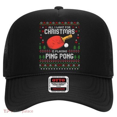 Ping Pong Christmas Table Tennis Player Ugly Xmas Gift Hat