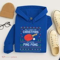 Ping Pong Christmas Table Tennis Player Ugly Xmas Gift Hoodie thumb 4