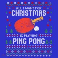 Ping Pong Christmas Table Tennis Player Ugly Xmas Gift Toddler Hoodie thumb 2