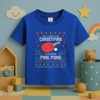 Ping Pong Christmas Table Tennis Player Ugly Xmas Gift Toddler T-Shirt thumb 3