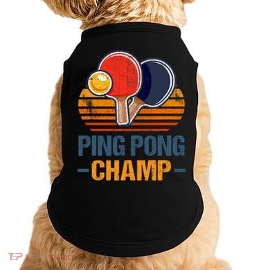 Ping Pong Champ Table Tennis Player Athlete Coach Champion Doggie Tank