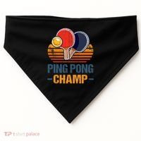 Ping Pong Champ Table Tennis Player Athlete Coach Champion USA-Made Doggie Bandana thumb 0