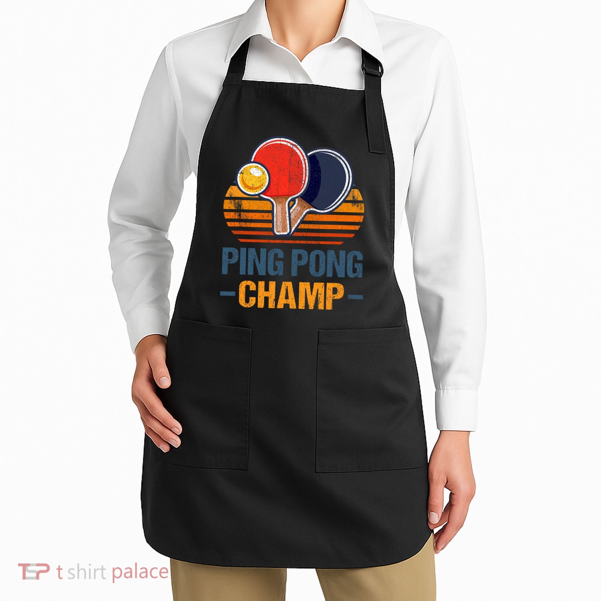 Ping Pong Champ Table Tennis Player Athlete Coach Champion Apron