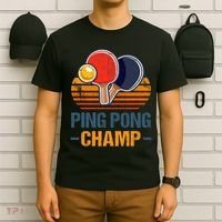 Ping Pong Champ Table Tennis Player Athlete Coach Champion T-Shirt thumb 6