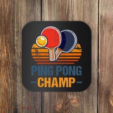 Ping Pong Champ Table Tennis Player Athlete Coach Champion Coaster