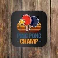 Ping Pong Champ Table Tennis Player Athlete Coach Champion Coaster thumb 0