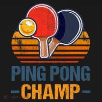 Ping Pong Champ Table Tennis Player Athlete Coach Champion Mousepad thumb 1