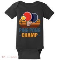 Ping Pong Champ Table Tennis Player Athlete Coach Champion Baby Bodysuit thumb 0