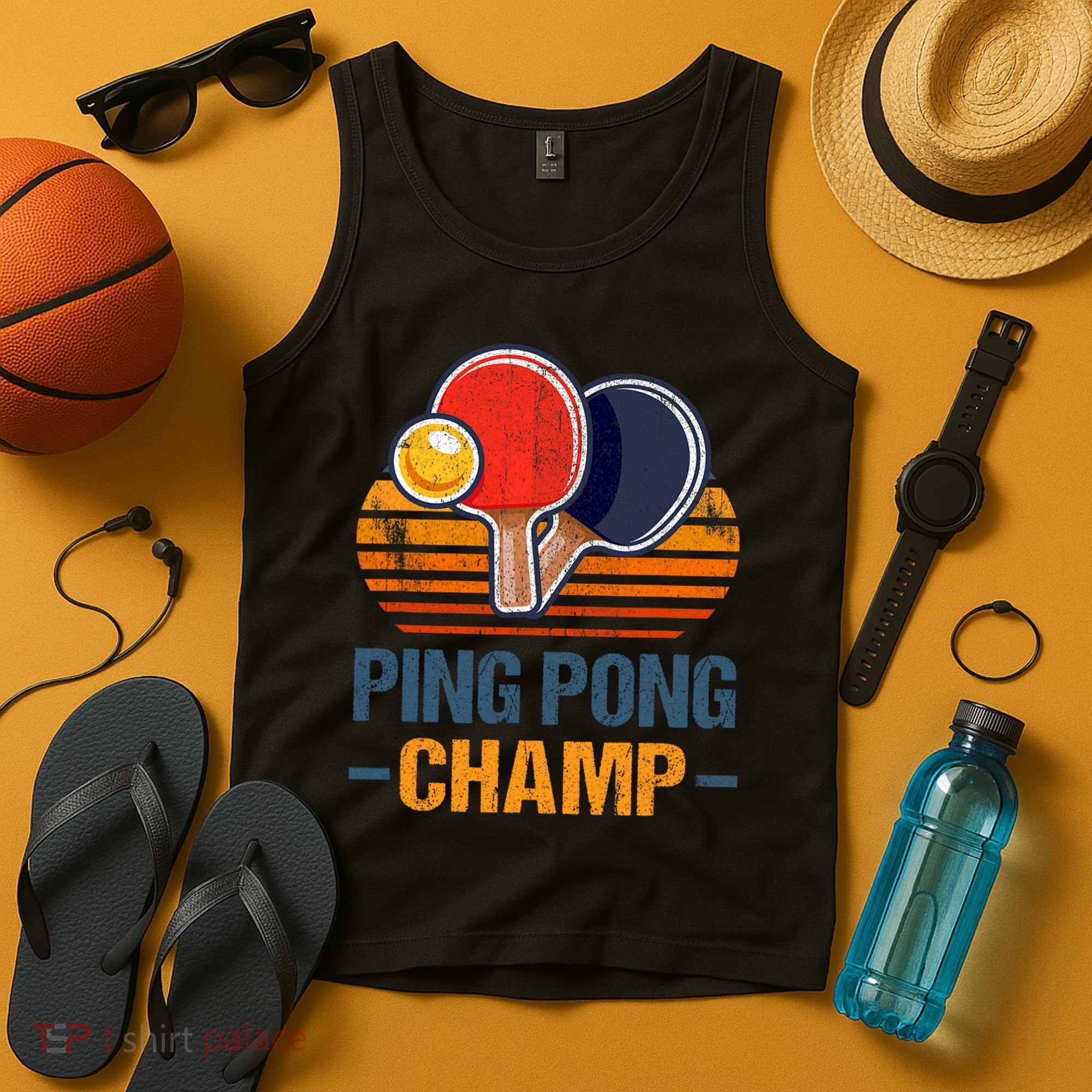 Ping Pong Champ Table Tennis Player Athlete Coach Champion Tank Top