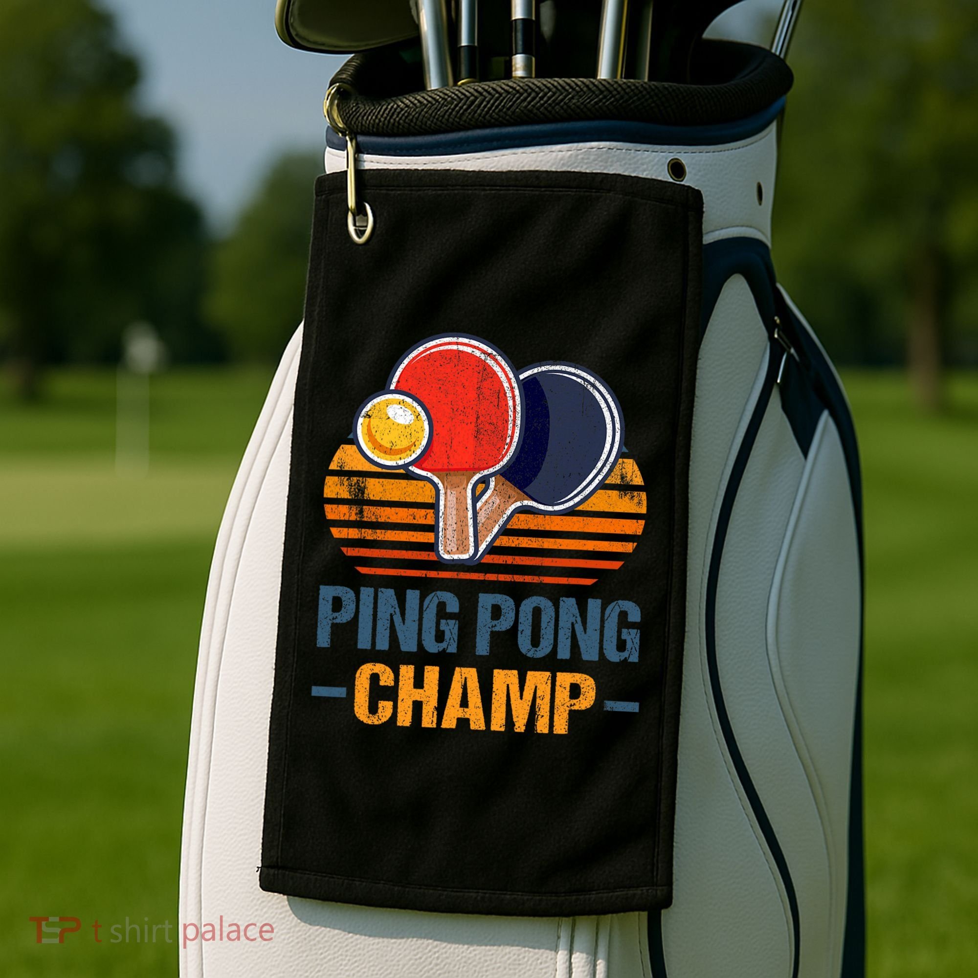 Ping Pong Champ Table Tennis Player Athlete Coach Champion Golf Towel