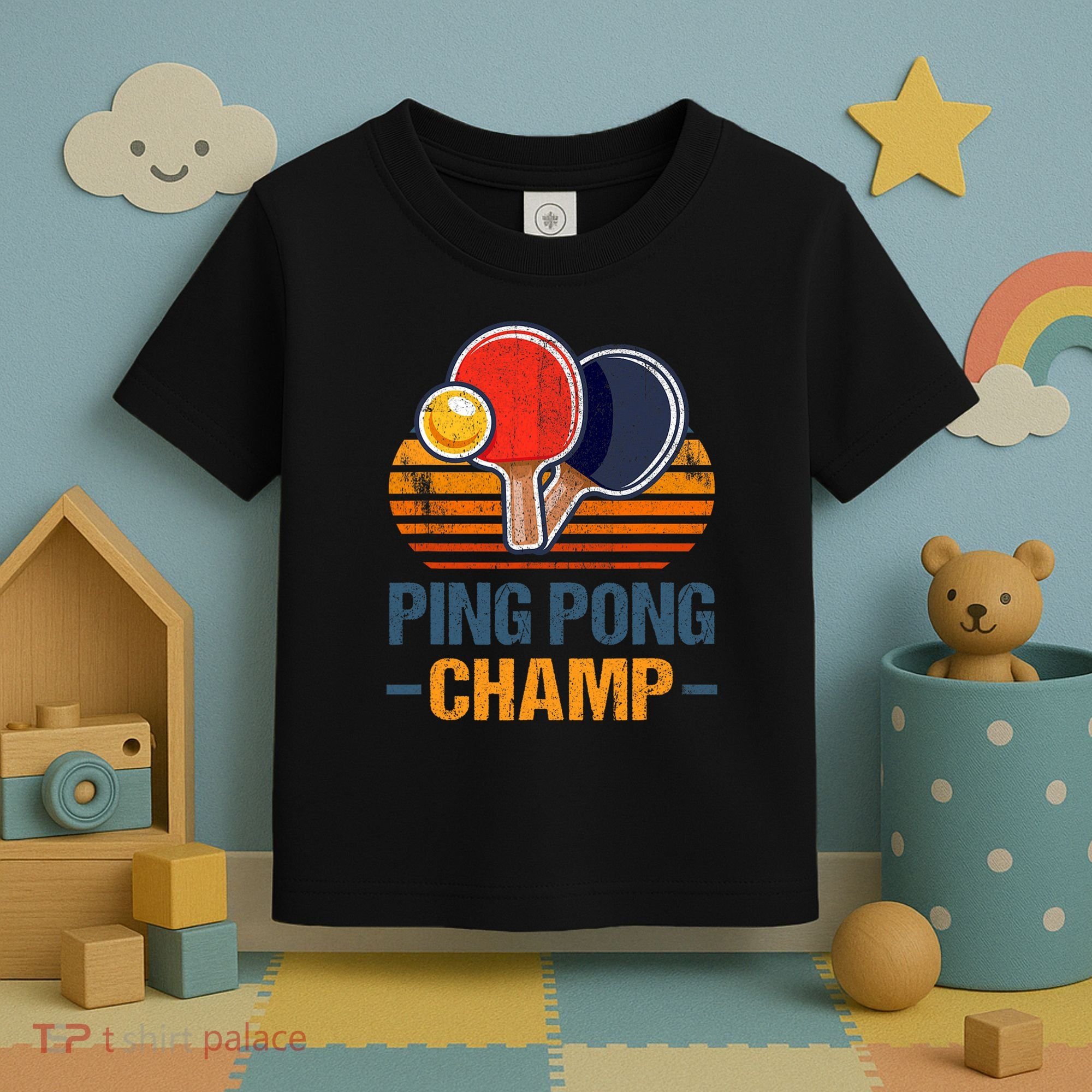 Ping Pong Champ Table Tennis Player Athlete Coach Champion Toddler T-Shirt