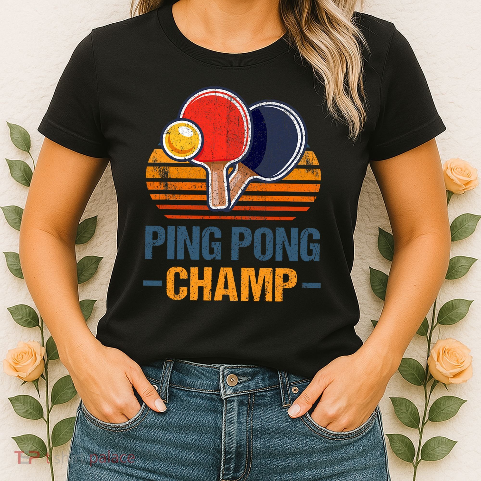 Ping Pong Champ Table Tennis Player Athlete Coach Champion Women's T-Shirt