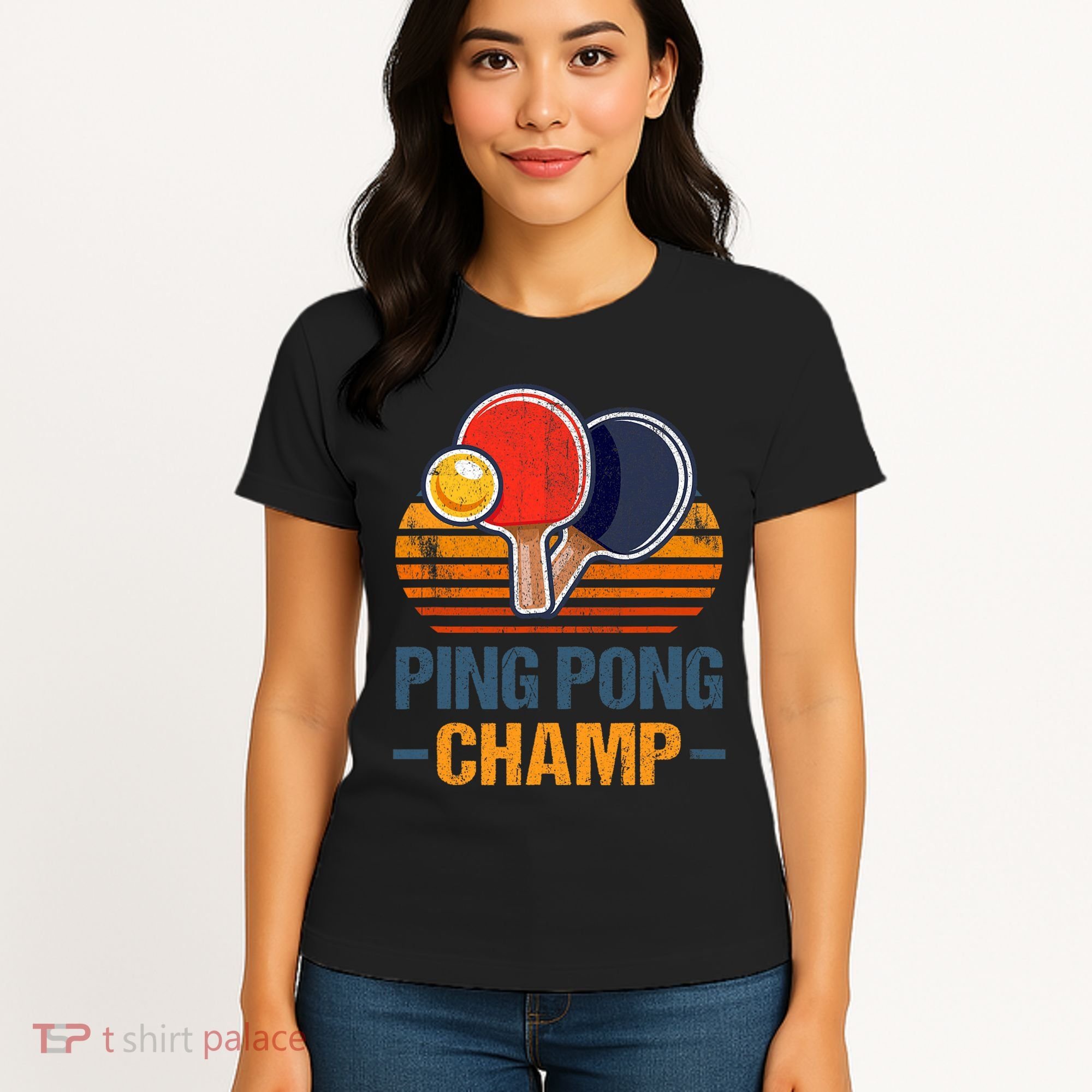 Ping Pong Champ Table Tennis Player Athlete Coach Champion Women's T-Shirt