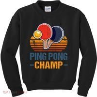 Ping Pong Champ Table Tennis Player Athlete Coach Champion Kids Sweatshirt thumb 0