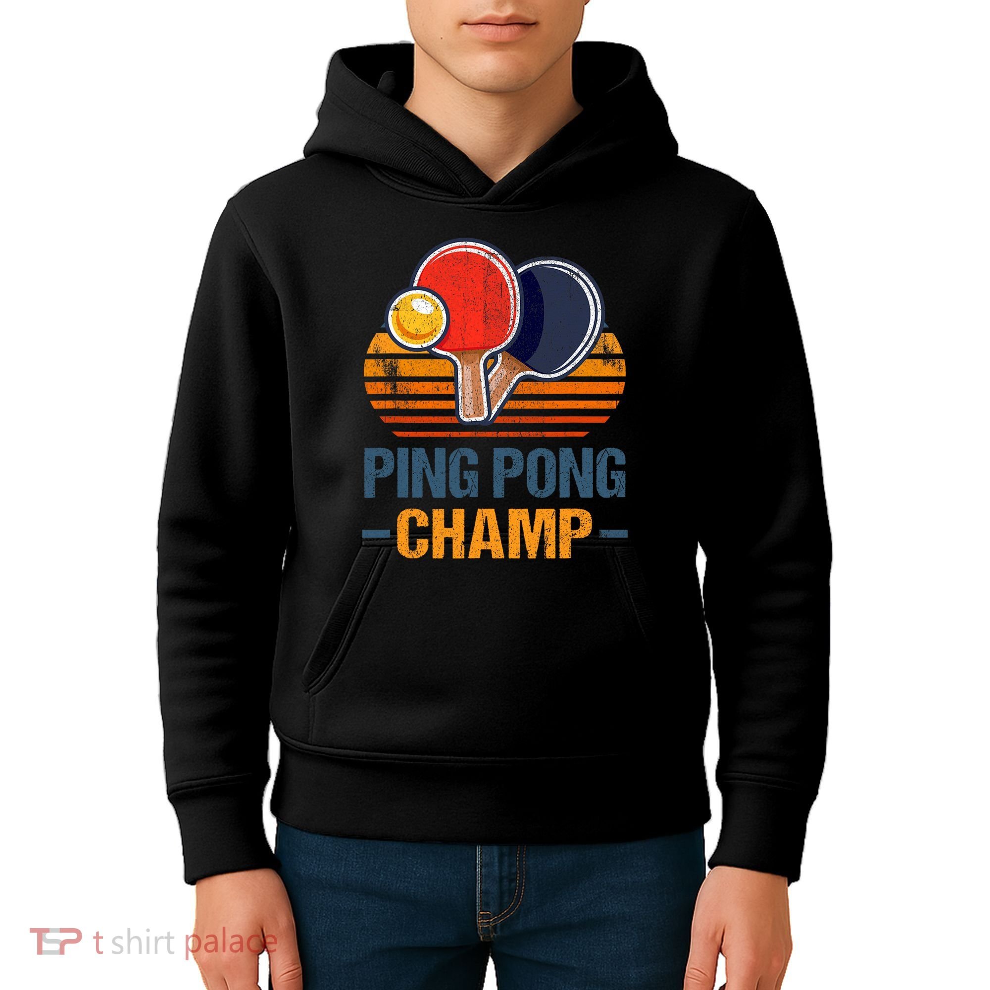 Ping Pong Champ Table Tennis Player Athlete Coach Champion Kids Hoodie