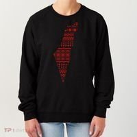 Palestine Palestinian Cross Stitch Map Women's Sweatshirt thumb 0