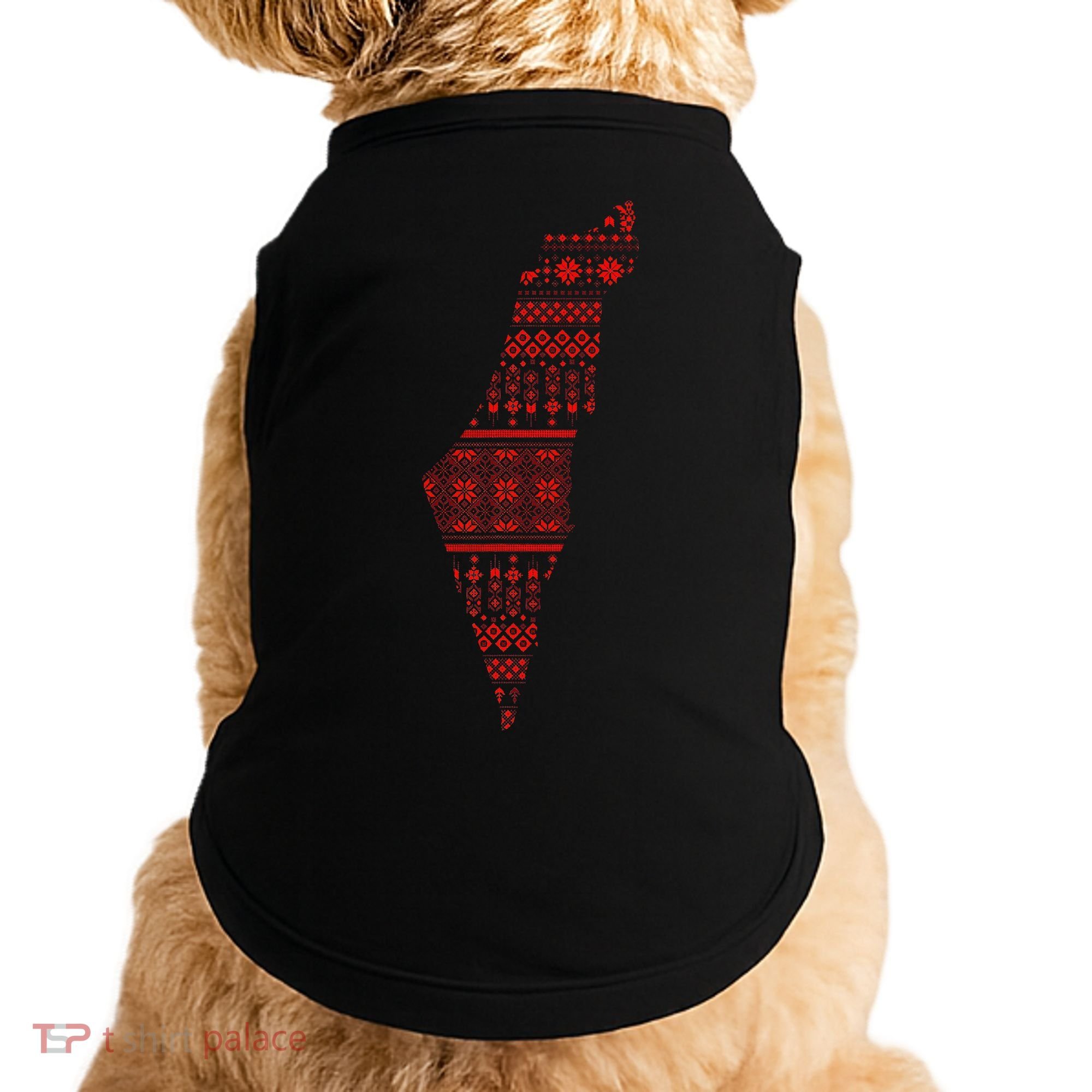 Palestine Palestinian Cross Stitch Map Doggie Tank