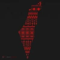 Palestine Palestinian Cross Stitch Map Doggie Tank thumb 4