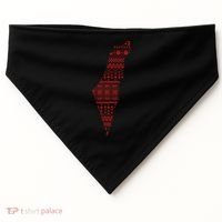 Palestine Palestinian Cross Stitch Map USA-Made Doggie Bandana thumb 0