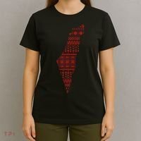 Palestine Palestinian Cross Stitch Map T-Shirt thumb 4