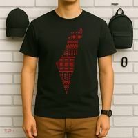 Palestine Palestinian Cross Stitch Map T-Shirt thumb 6