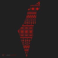 Palestine Palestinian Cross Stitch Map Beanie thumb 2