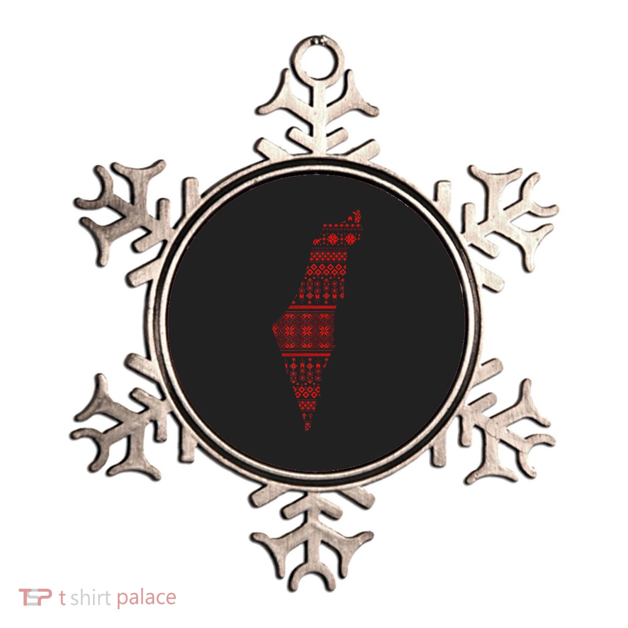Palestine Palestinian Cross Stitch Map Ornament