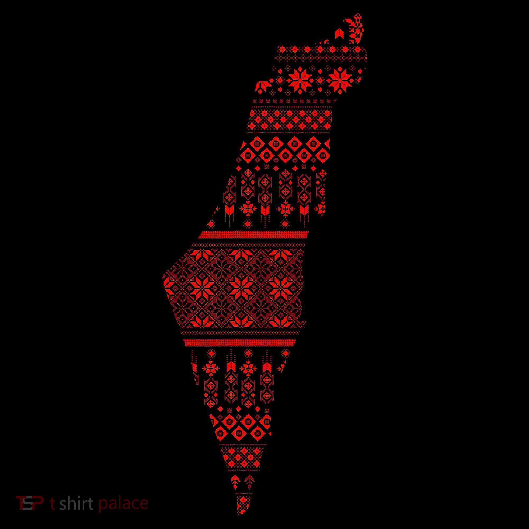 Palestine Palestinian Cross Stitch Map Ornament
