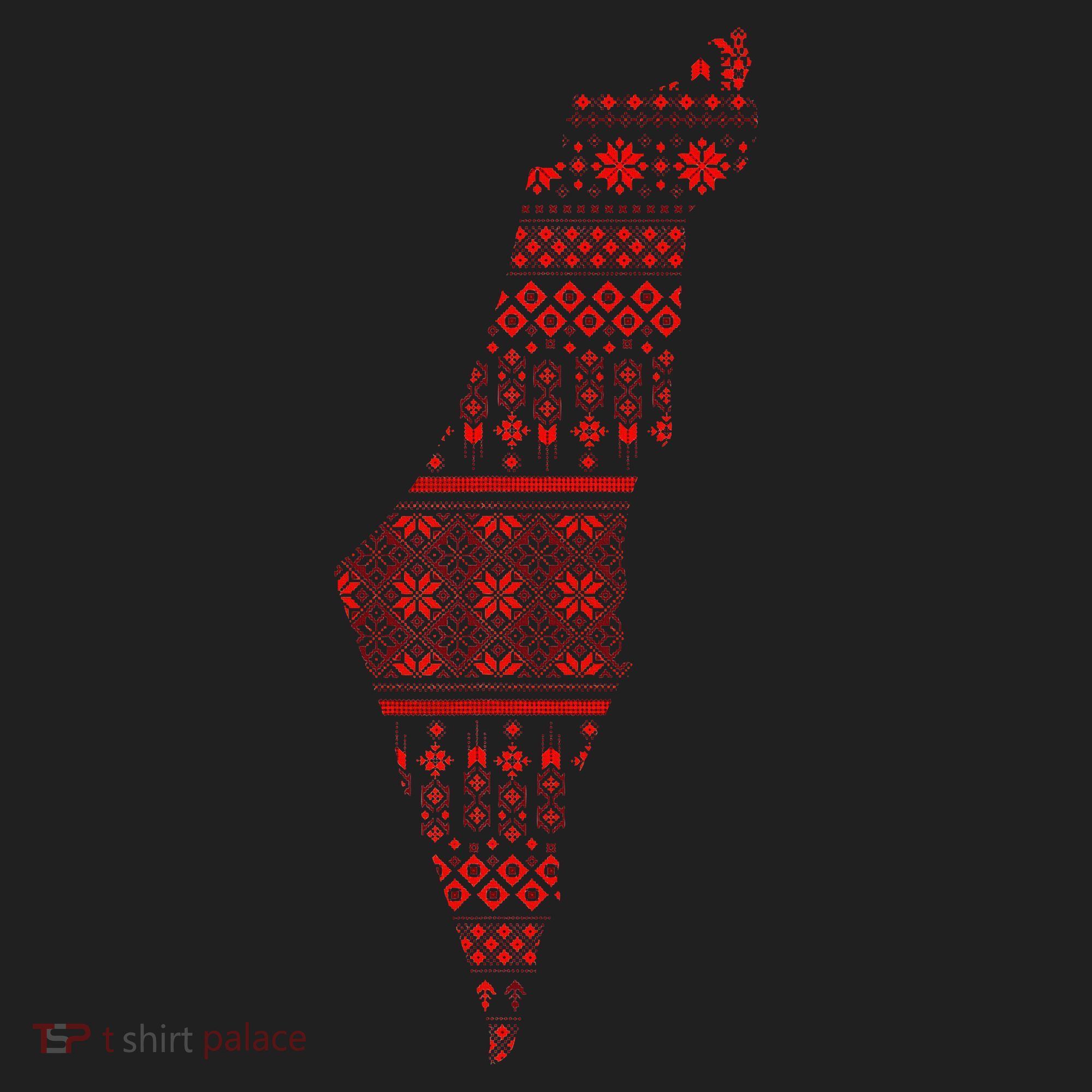 Palestine Palestinian Cross Stitch Map Hat