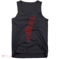 Palestine Palestinian Cross Stitch Map Tank Top thumb 0