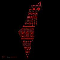 Palestine Palestinian Cross Stitch Map Kids T-Shirt thumb 4