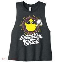 Pickleball Pickleball Chick Pickleball Lover Women's Racerback Cropped Tank thumb 0