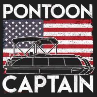 Patriotic Pontoon Captain Us American Flag Funny Boat Owner Beanie thumb 2