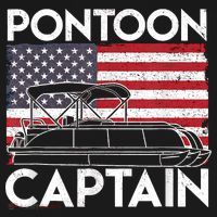 Patriotic Pontoon Captain Us American Flag Funny Boat Owner Women's Hoodie thumb 2