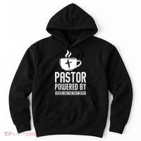Pastor Powered Coffee And The Holy Spirit Funny Pastor Hoodie thumb 0