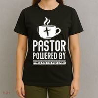 Pastor Powered Coffee And The Holy Spirit Funny Pastor T-Shirt thumb 4
