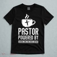 Pastor Powered Coffee And The Holy Spirit Funny Pastor T-Shirt thumb 5