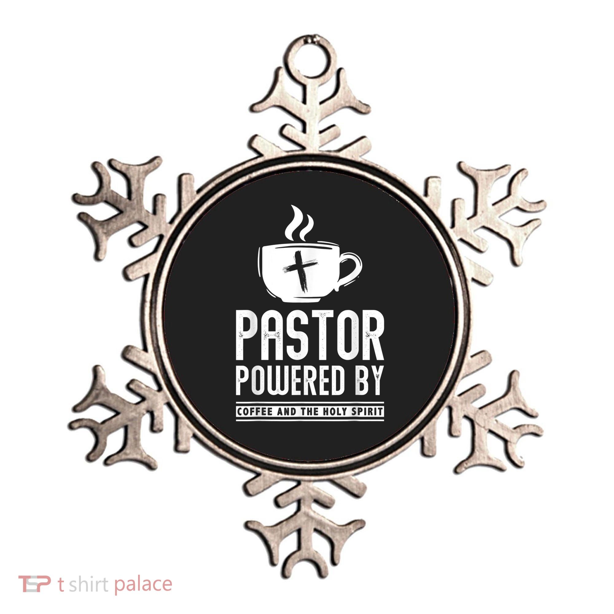 Pastor Powered Coffee And The Holy Spirit Funny Pastor Ornament