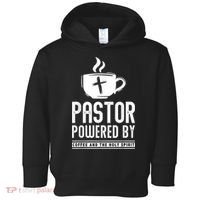 Pastor Powered Coffee And The Holy Spirit Funny Pastor Toddler Hoodie thumb 0