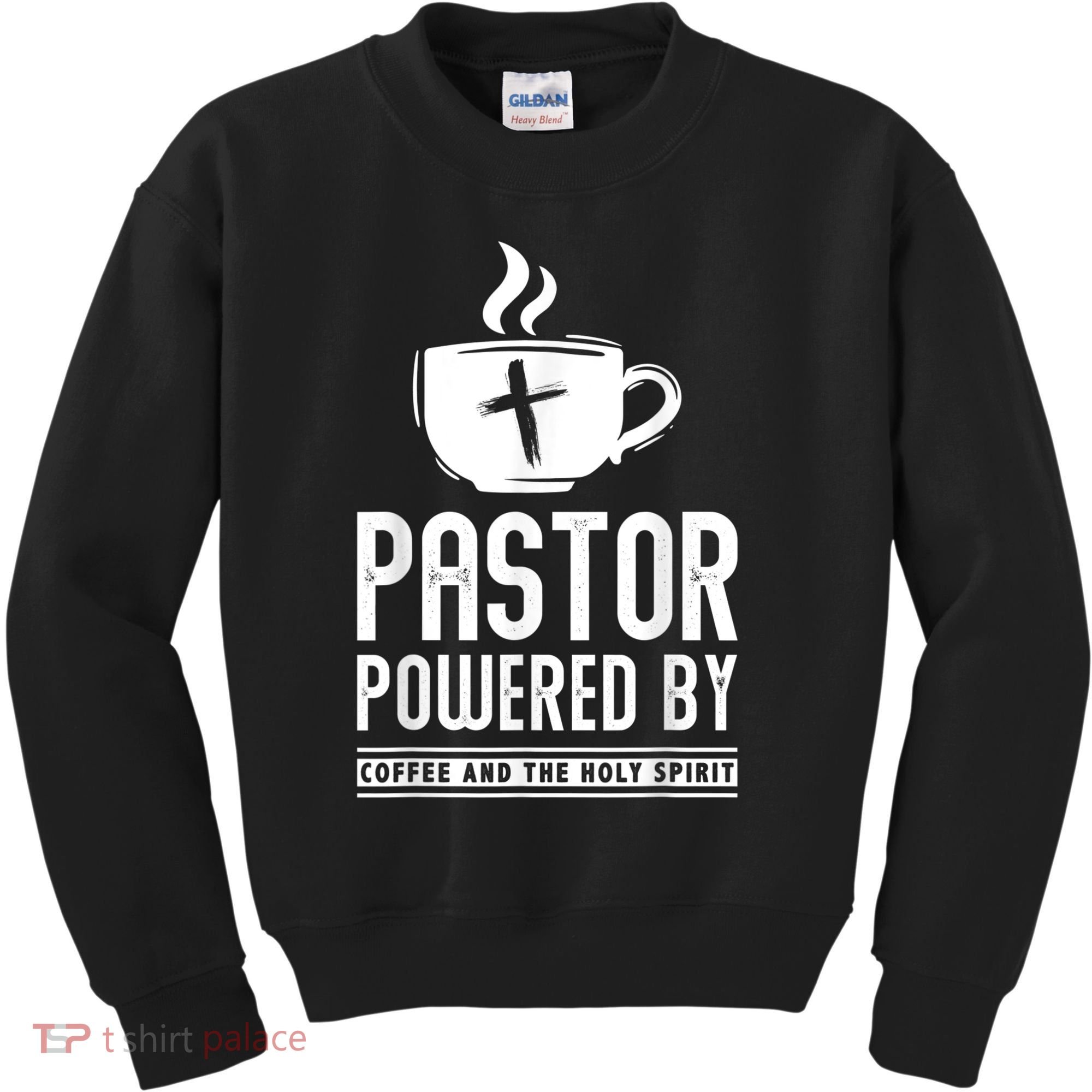 Pastor Powered Coffee And The Holy Spirit Funny Pastor Kids Sweatshirt