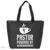 Pastor Powered Coffee And The Holy Spirit Funny Pastor Tote Bag thumb 0