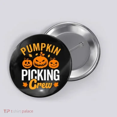Pumpkin Picking Crew Button