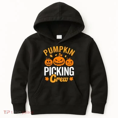Pumpkin Picking Crew Kids Hoodie