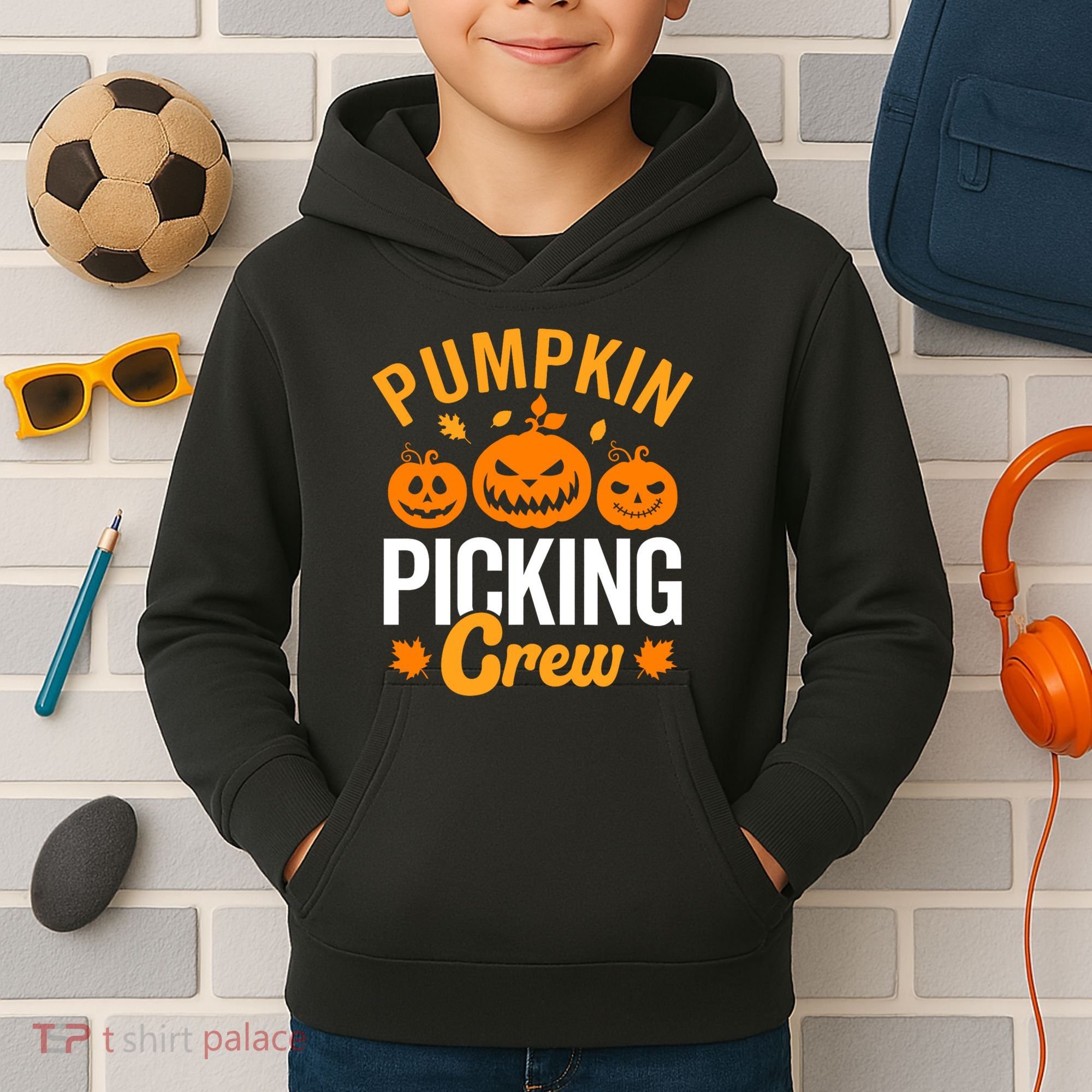 Pumpkin Picking Crew Kids Hoodie
