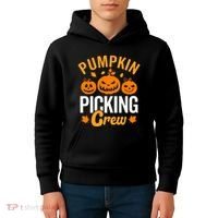 Pumpkin Picking Crew Kids Hoodie thumb 4