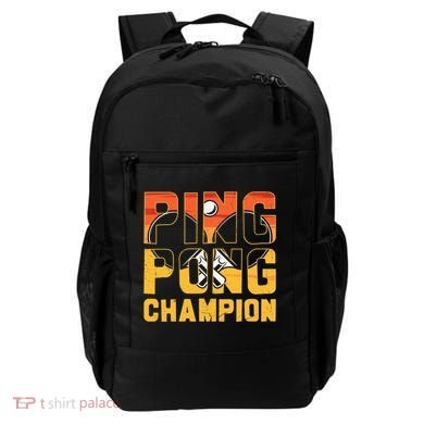 Ping Pong Champion Funny Table Tennis Player Retro Backpack
