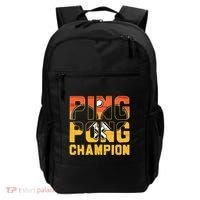 Ping Pong Champion Funny Table Tennis Player Retro Backpack thumb 0