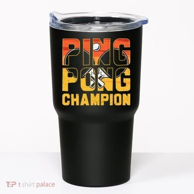 Ping Pong Champion Funny Table Tennis Player Retro Tumbler